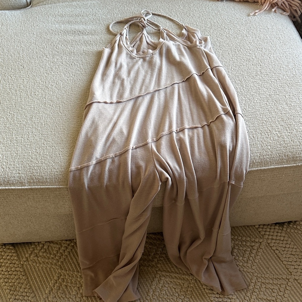 Three Bird Nest Stylish Cream Jumpsuit - Picture 5 of 6